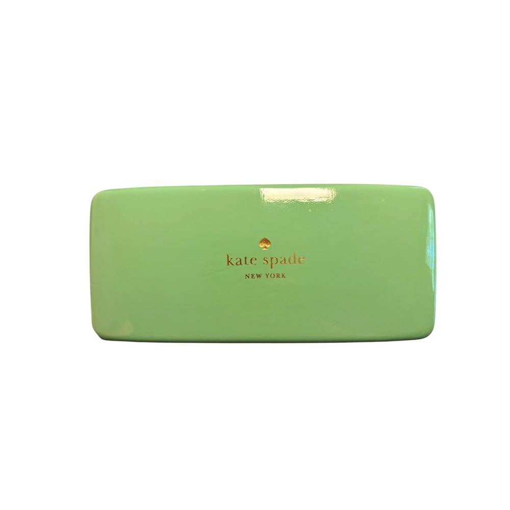 Kate Spade New York "Wink Wink" Hard Shell Sunglasses Eyeglass Case Green & Blue